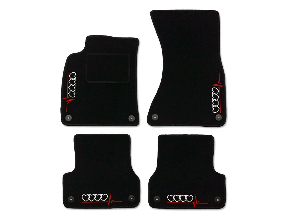Tapis de Sol Velours sur Mesure – Audi A3 8P (2003 – 2013) Noir X 4