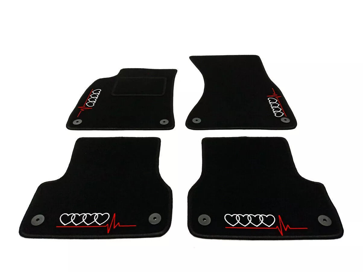 Tapis de Sol Velours sur Mesure – Audi A3 8P (2003 – 2013) Noir X 4