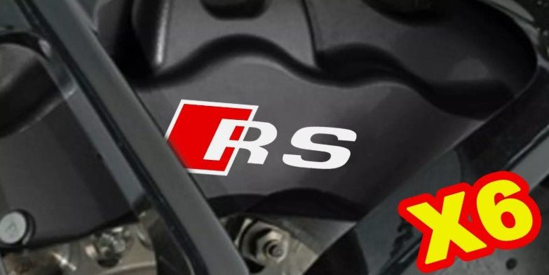 6 X Stickers pour étriers de Frein RS - Autocollants pour Audi 3 4 5 6 7 Q3 - 286 - rst-parts