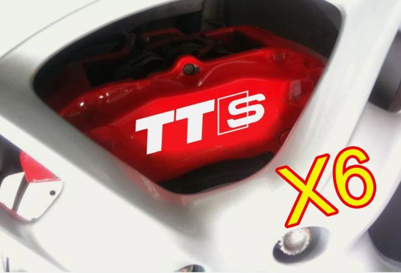 6 X Stickers pour étriers de Frein TTS - Autocollants pour Audi TT Sline - 159 - rst-parts
