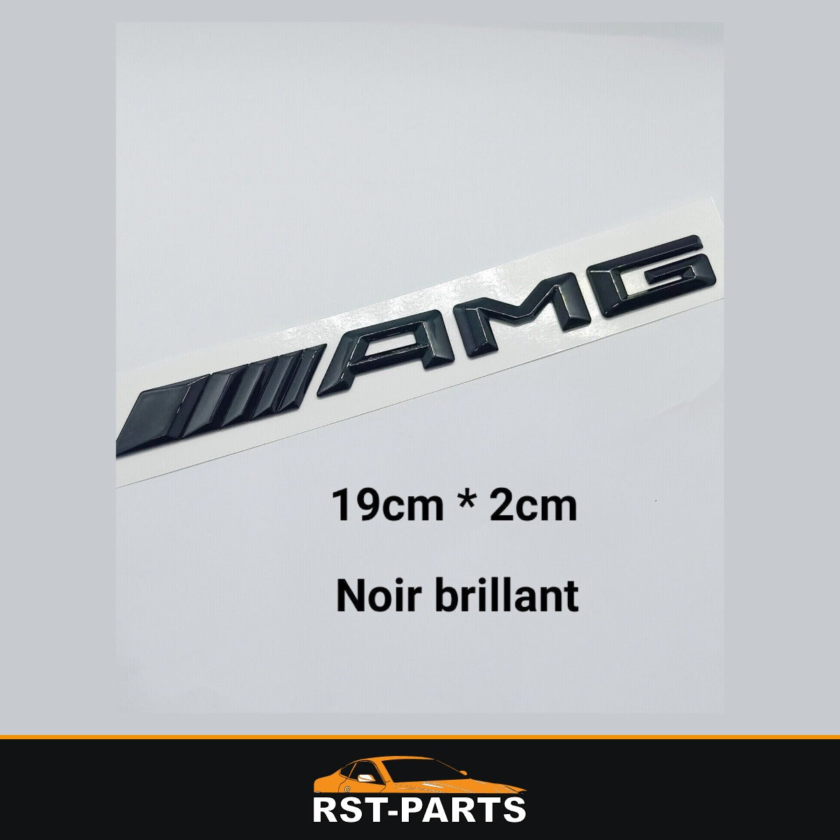 Logo AMG noir brillant 19 x 2 cm – RST-PARTS