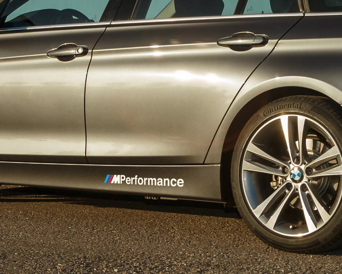 Autocollants BMW M Performance – Lot de 2 pour jupes latérales Noir ou Blanc - rst-parts