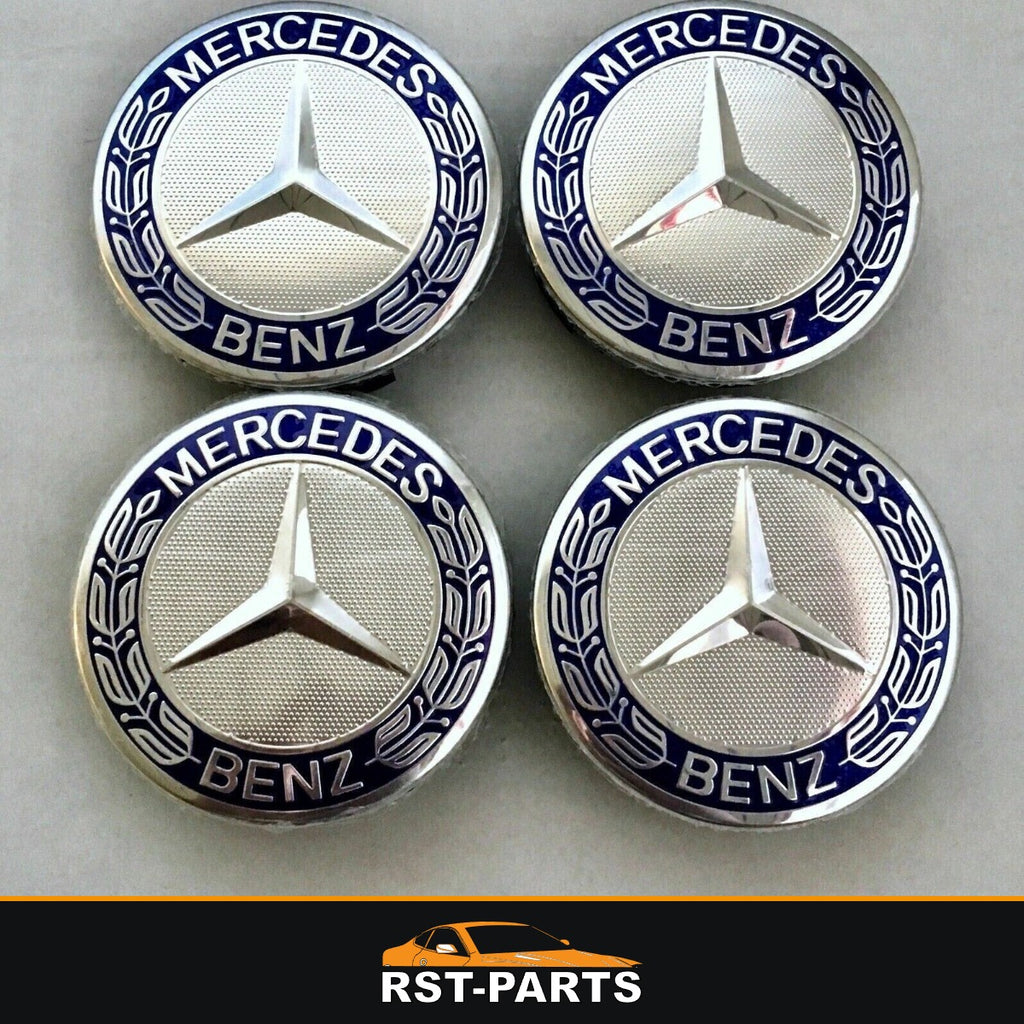 4 caches moyeu Mercedes 75 mm bleu – RST-PARTS