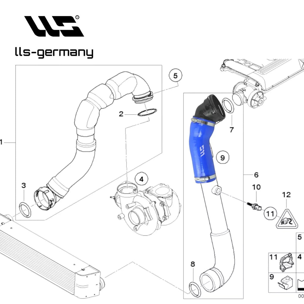 Durite D'Admission En Silicone Pour BMW E90 E91 E92 325D 330D 335D 11618506078 - rst-parts