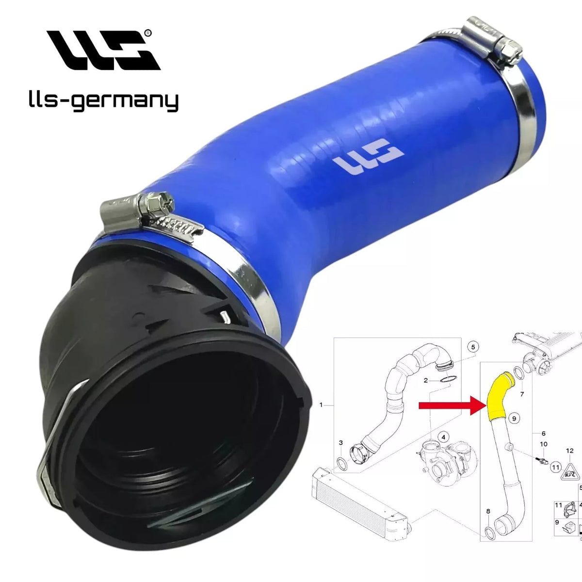Durite D'Admission En Silicone Pour BMW E90 E91 E92 325D 330D 335D 11618506078 - rst-parts