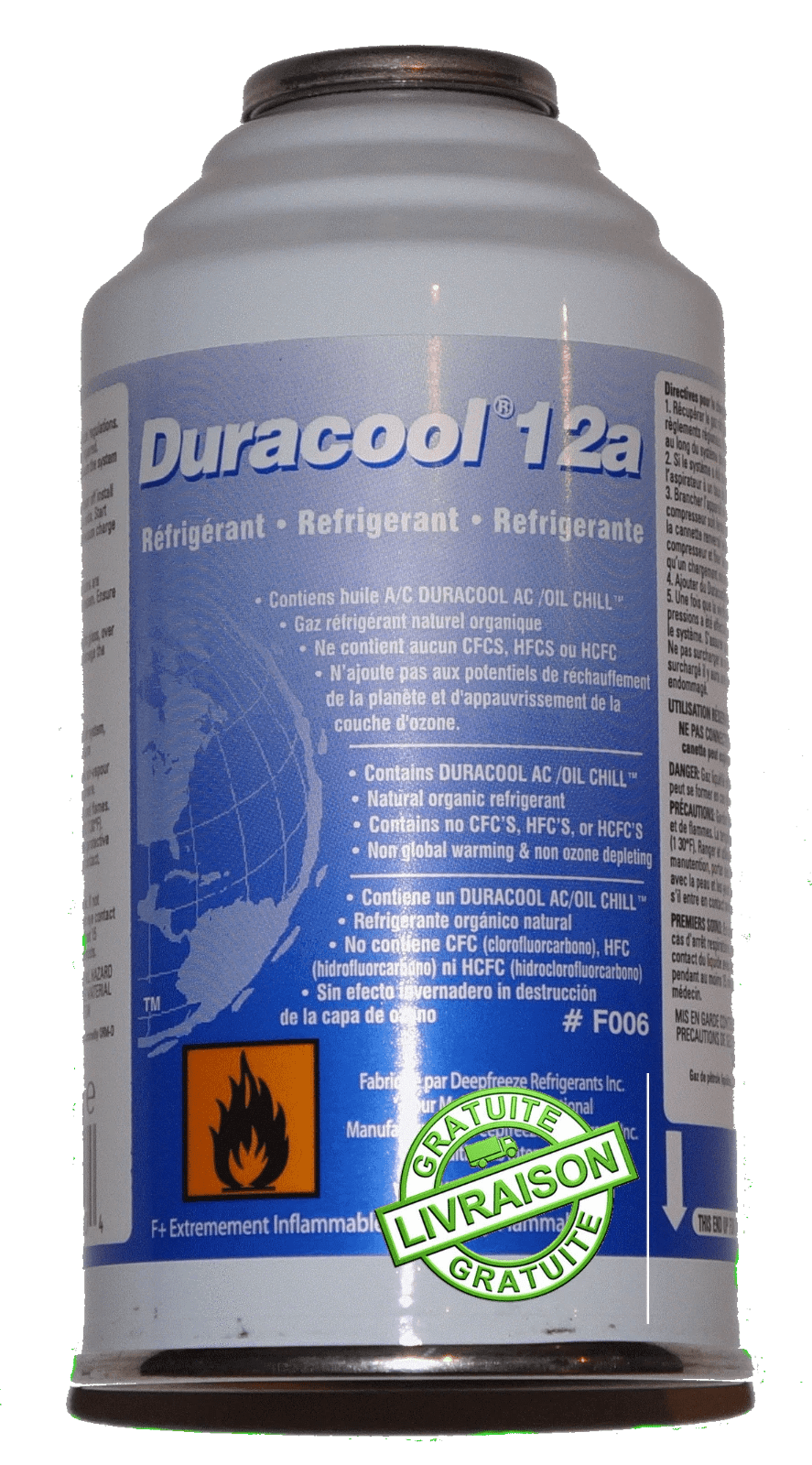 Gaz de Climatisation DURACOOL – Compatible R134a & HFO-1234YF – Recharge Clim Auto - rst-parts
