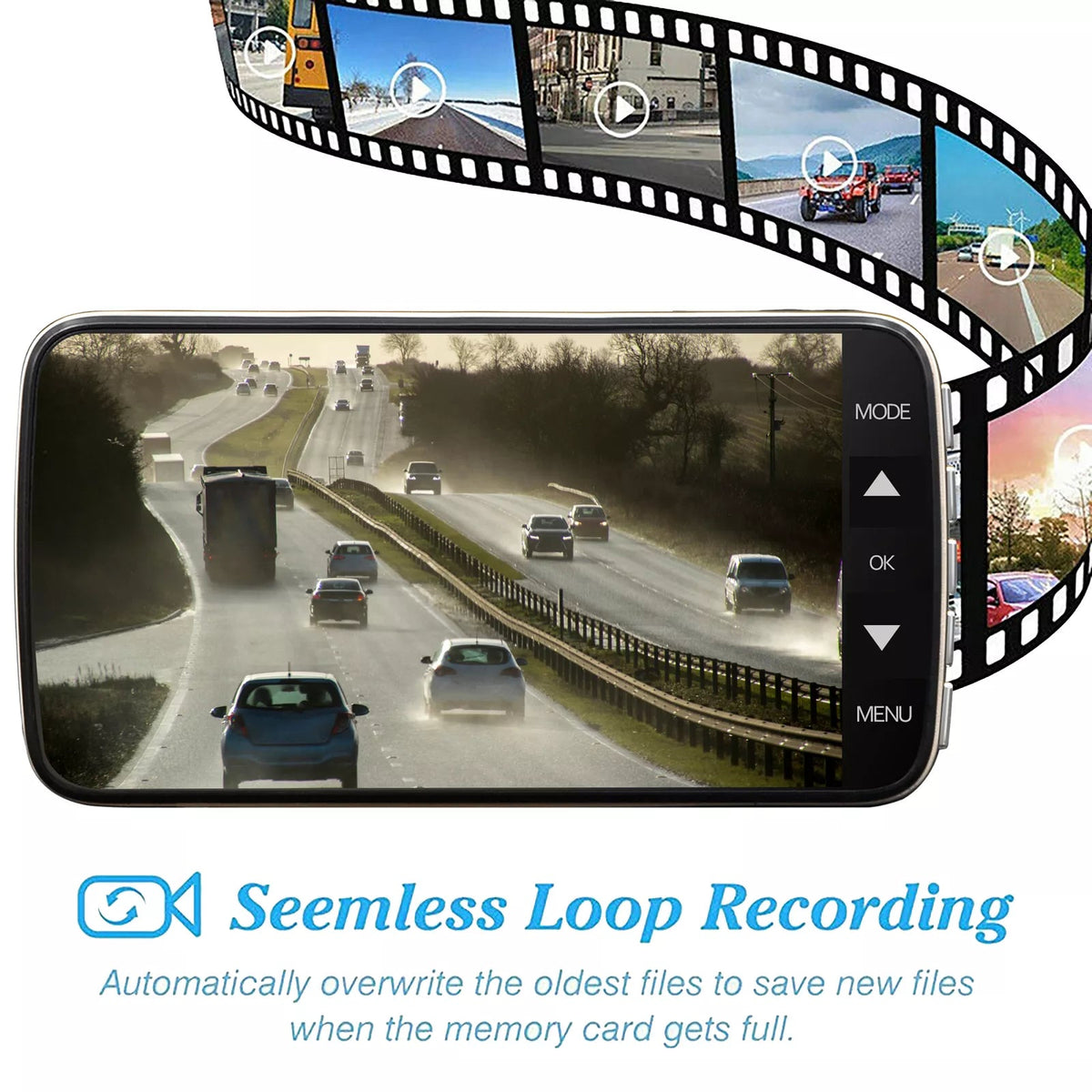 Goodyear Dash Cam Full HD 1080P avec Caméra Arrière et Vision Nocturne - rst-parts
