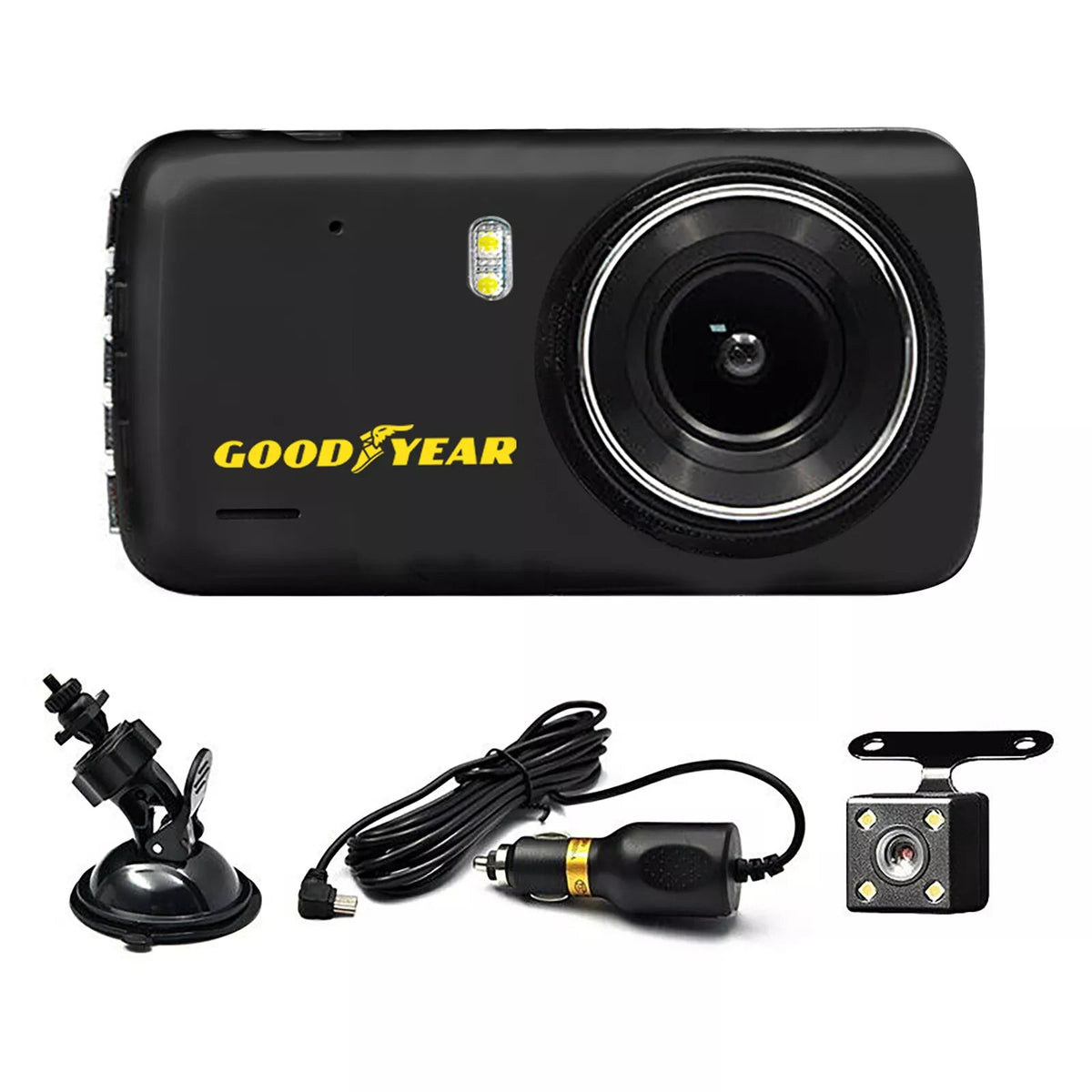 Goodyear Dash Cam Full HD 1080P avec Caméra Arrière et Vision Nocturne - rst-parts