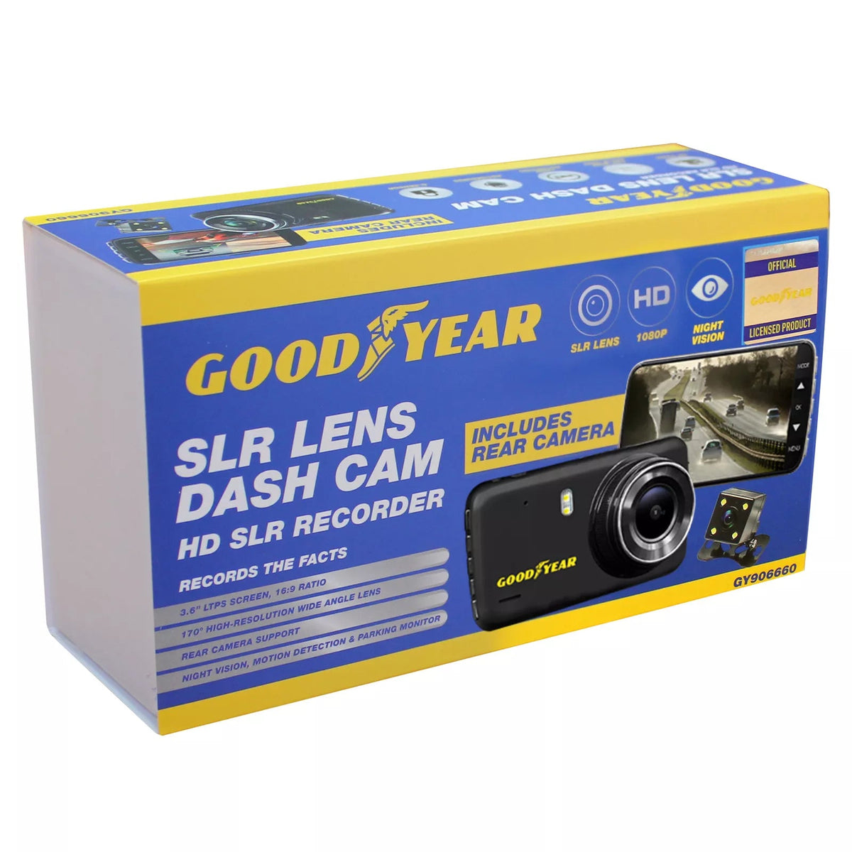 Goodyear Dash Cam Full HD 1080P avec Caméra Arrière et Vision Nocturne - rst-parts