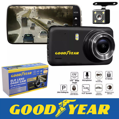 Goodyear Dash Cam Full HD 1080P avec Caméra Arrière et Vision Nocturne - rst-parts