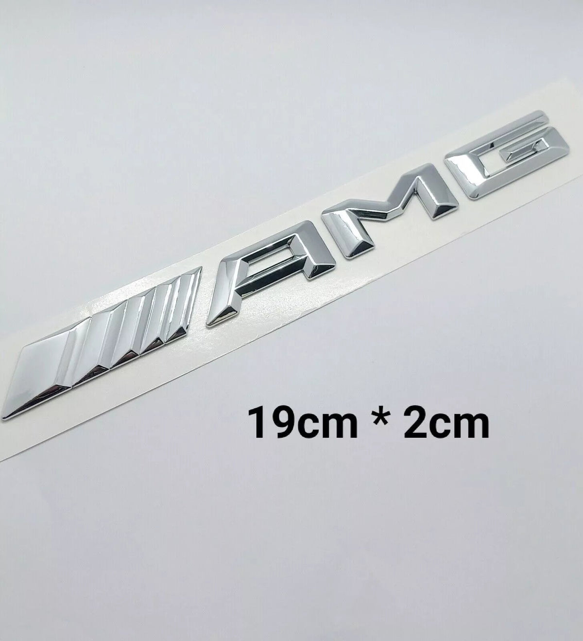 Logo AMG Mercedes Chrome 3D en ABS Autocollant Emblème Coffre Arrière - rst-parts