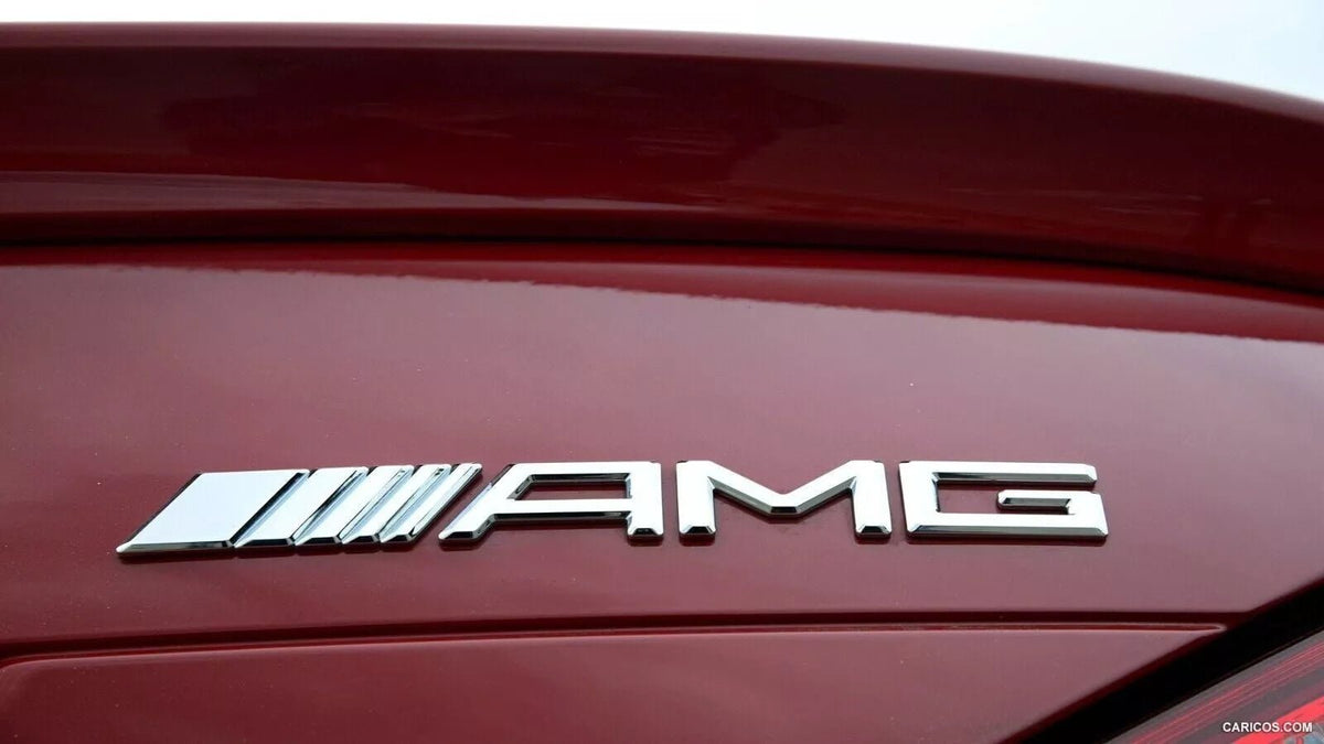 Logo AMG Mercedes Chrome 3D en ABS Autocollant Emblème Coffre Arrière - rst-parts