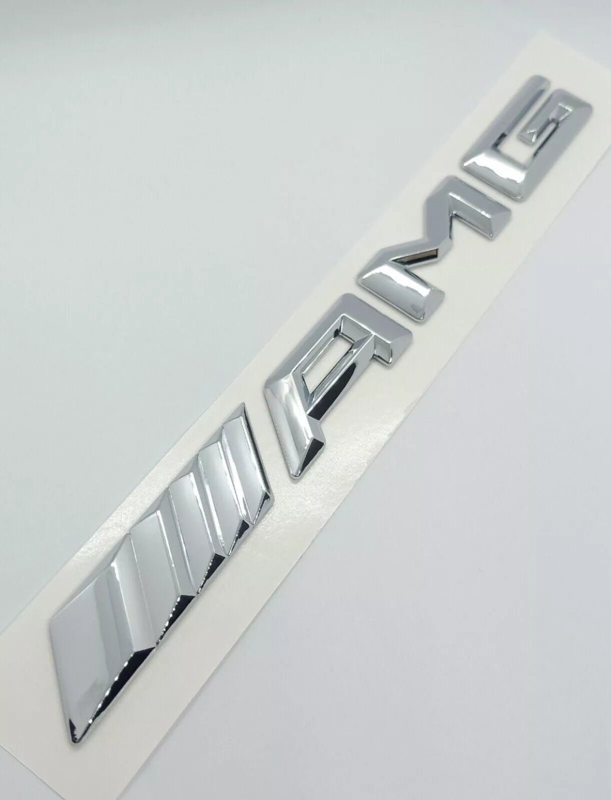 Logo AMG Mercedes Chrome 3D en ABS Autocollant Emblème Coffre Arrière - rst-parts