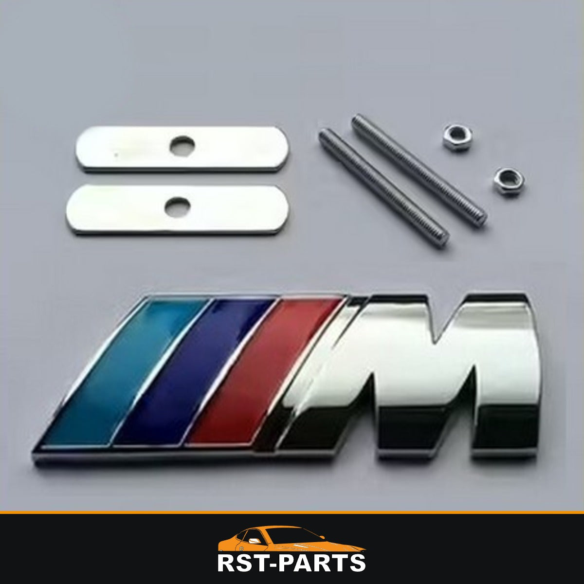 Logo de calandre BMW M Sport chromé 7 x 3 cm