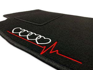 Tapis de Sol Velours sur Mesure – Audi A3 8P (2003 – 2013) Noir X 4