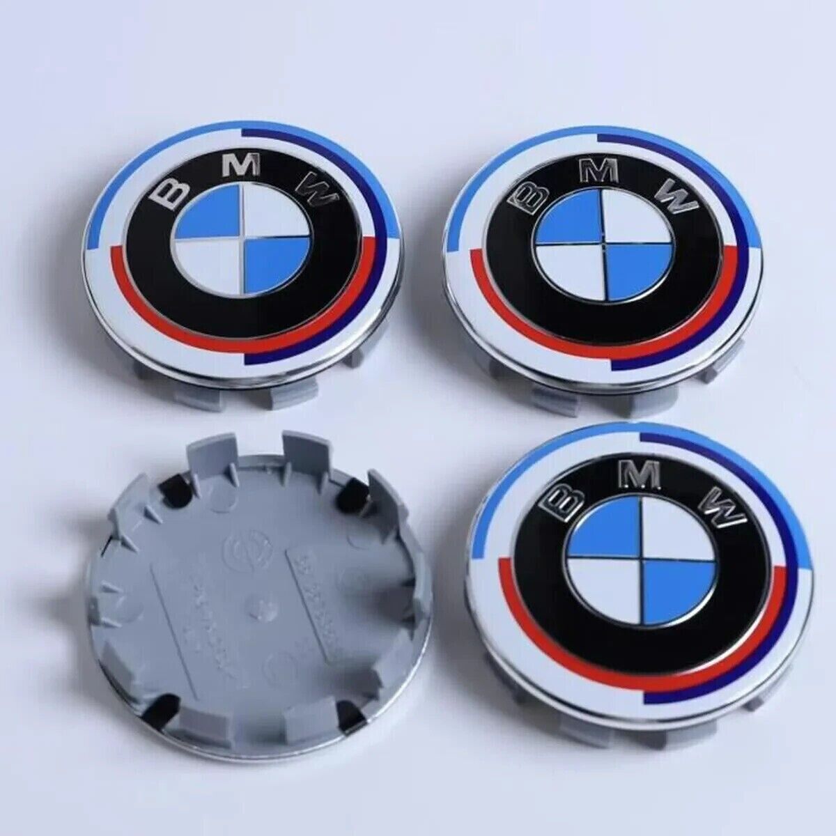 4X Centre Roue BMW Edition 50E Anniversaire 68mm Cache Moyeu Jante Auto Clipser