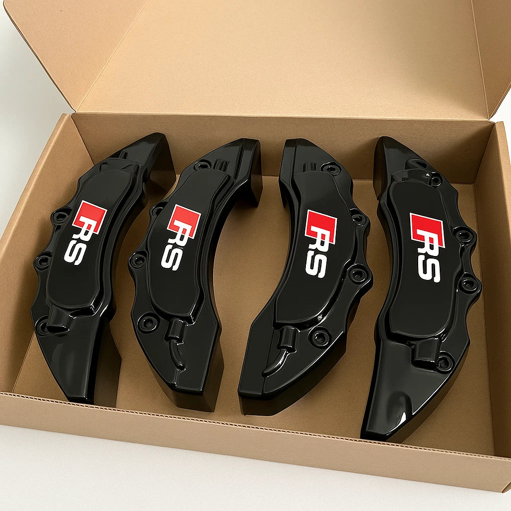 4x Cache Étrier de Frein AUDI RS Noir A3 A4 A6 A8 Q3 Q5 Q7 B8 B9