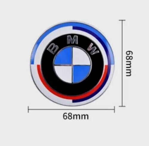 4X Centre Roue BMW Edition 50E Anniversaire 68mm Cache Moyeu Jante Auto Clipser