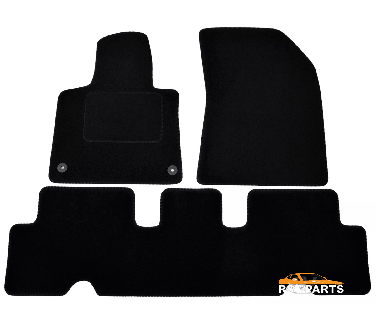 TAPIS DE SOL NOIR VELOURS SUR MESURE pour CITROEN C4 PICASSO II 2013-2019 - rst-parts