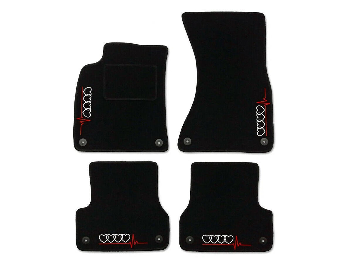 Tapis de Sol Velours sur Mesure – Audi A3 8P (2003 – 2013) Noir X 4 - rst-parts