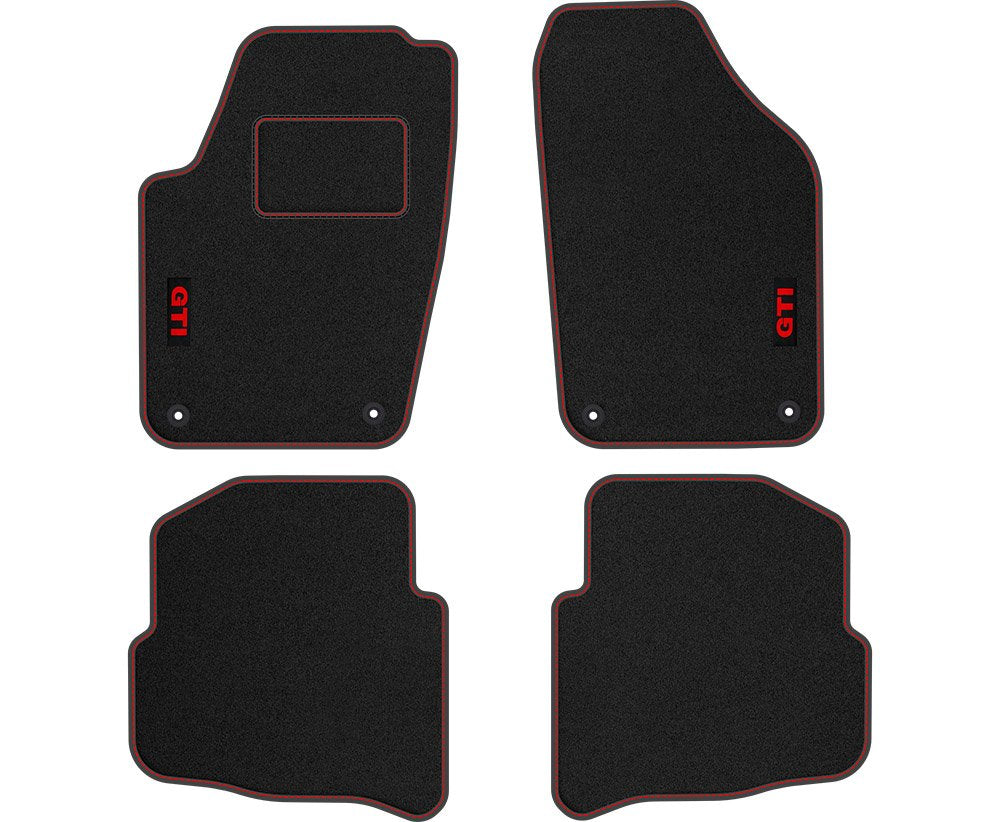 TAPIS DE SOL VELOUR GTI VW POLO IV 2001-2009 rond fixation
