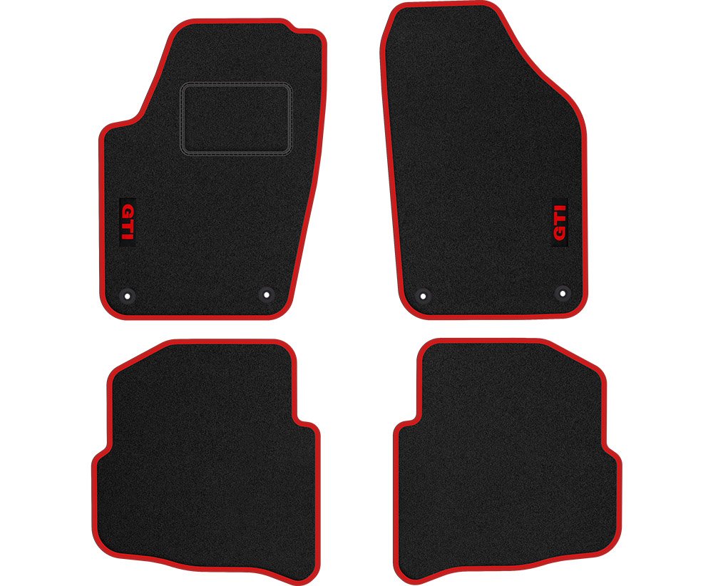 TAPIS DE SOL VELOUR GTI VW POLO IV 2001-2009 rond fixation